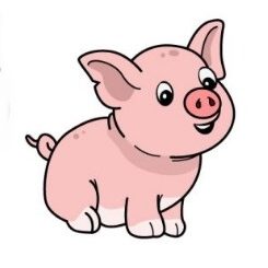 come disegnare un maiale