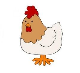 come disegnare una gallina