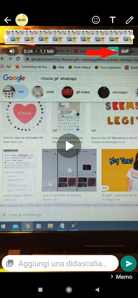 creare gif whatsapp