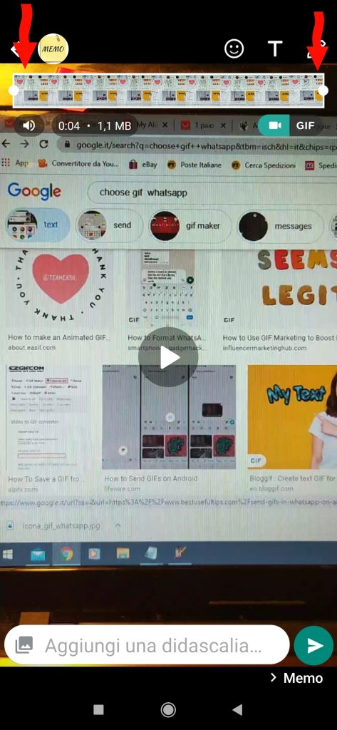tagliare video whatsapp