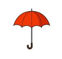 come disegnare un ombrello