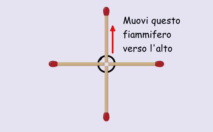 quiz di logica: muovi il fiammifero