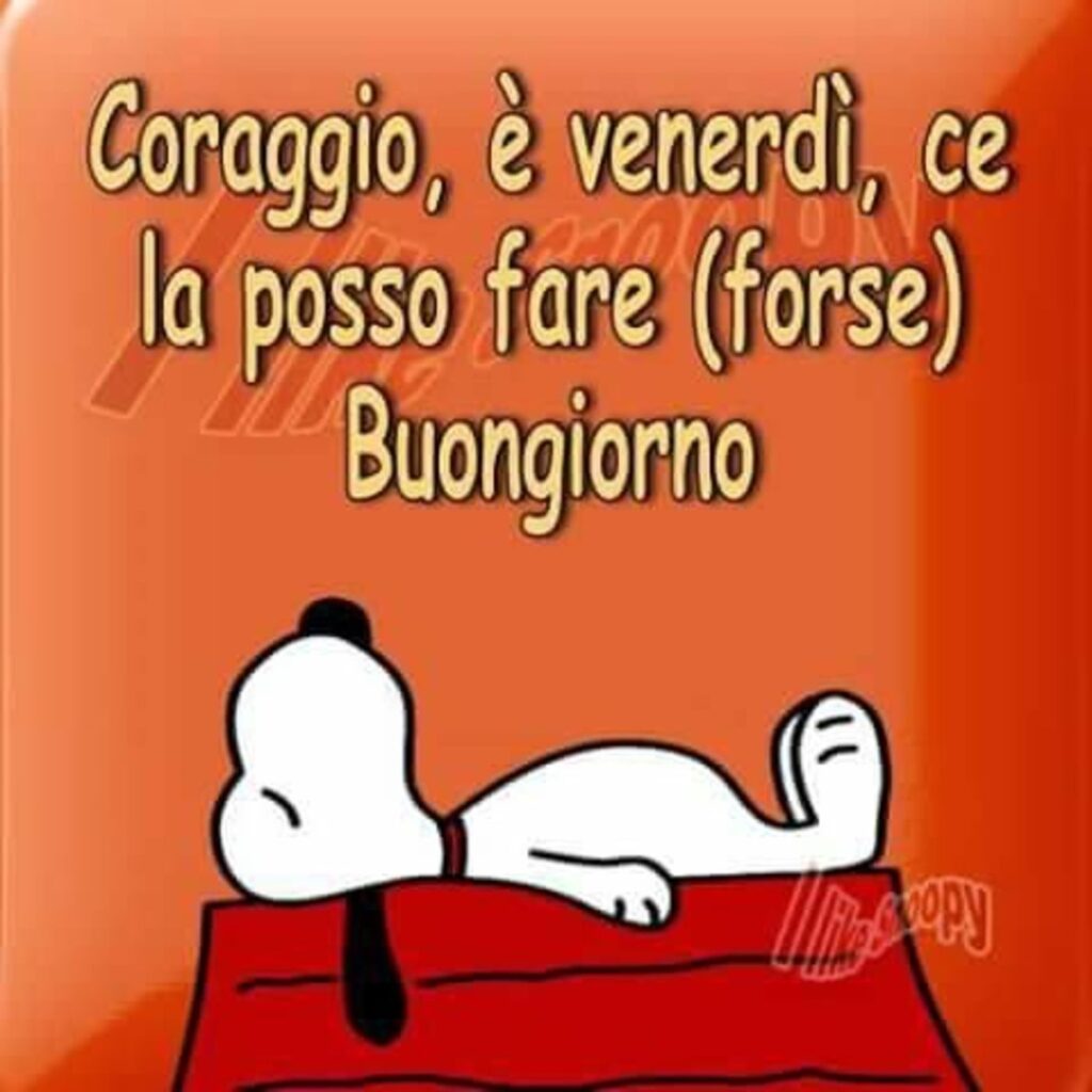 immagini divertenti buon venerdì Snoopy