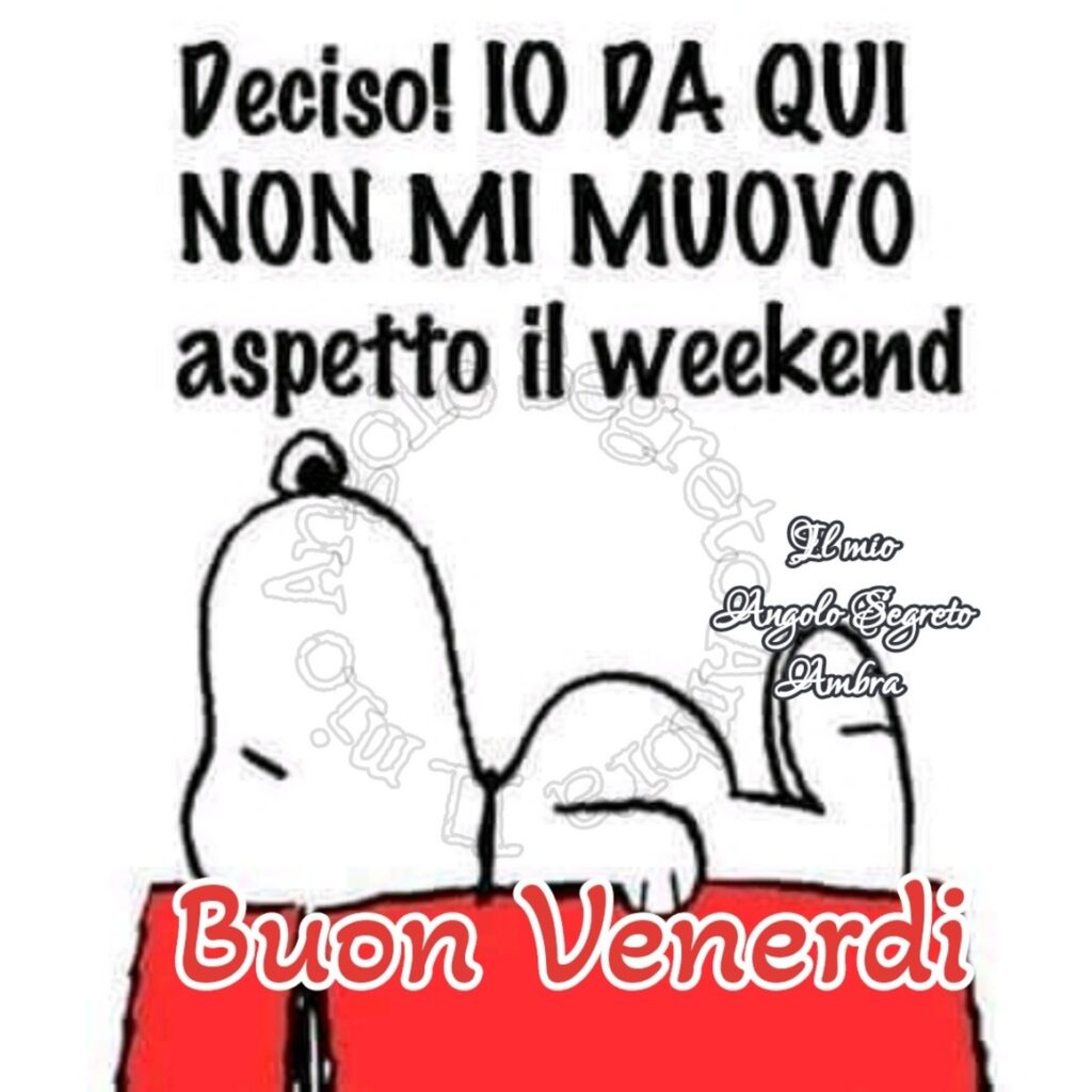 immagini divertenti buon venerdì Snoopy