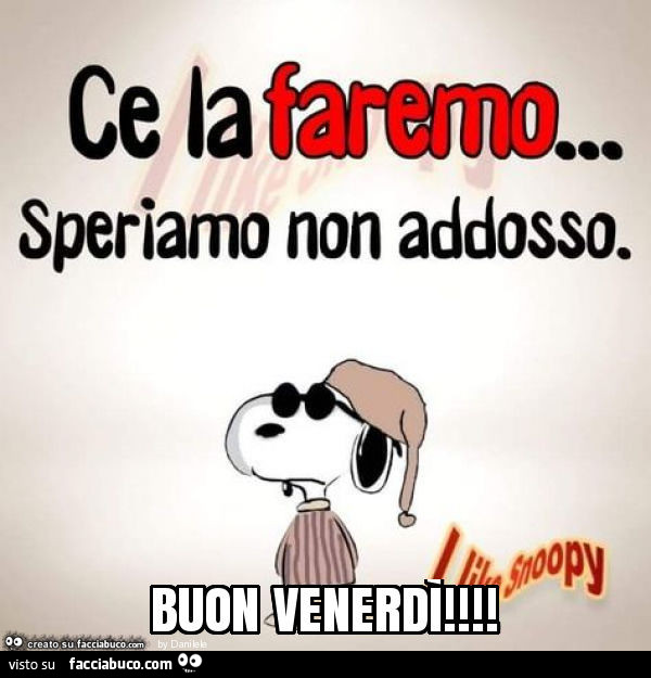 immagini divertenti buon venerdì Snoopy