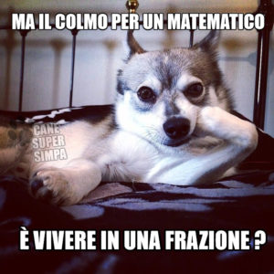 colmo per un matematico