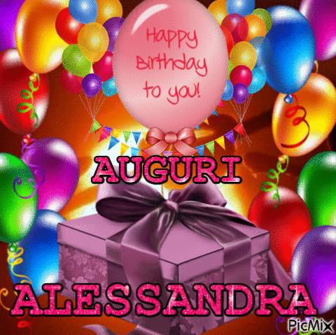 gif buon compleanno Alessandra