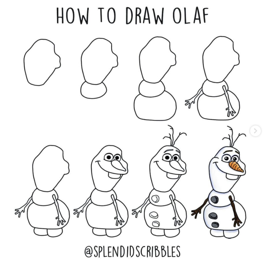come disegnare olaf