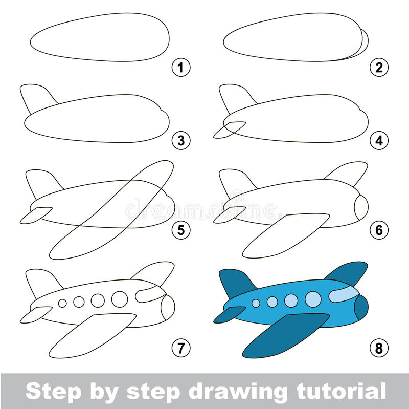 come disegnare un aereo per bambini