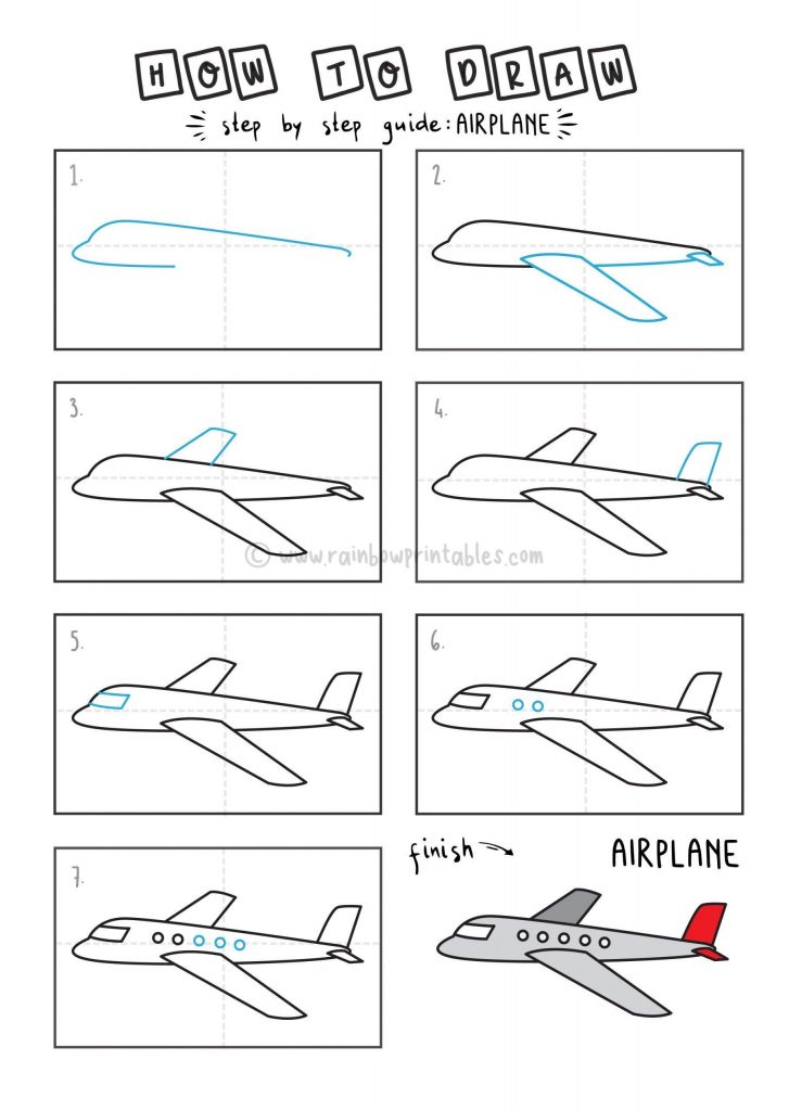 come disegnare un aereo