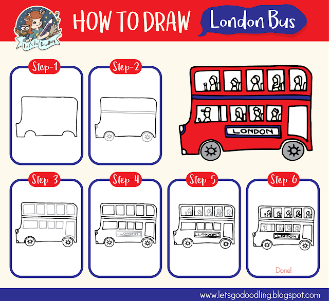 come disegnare un autobus londinese