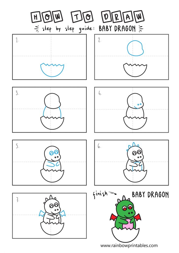 come disegnare un drago
