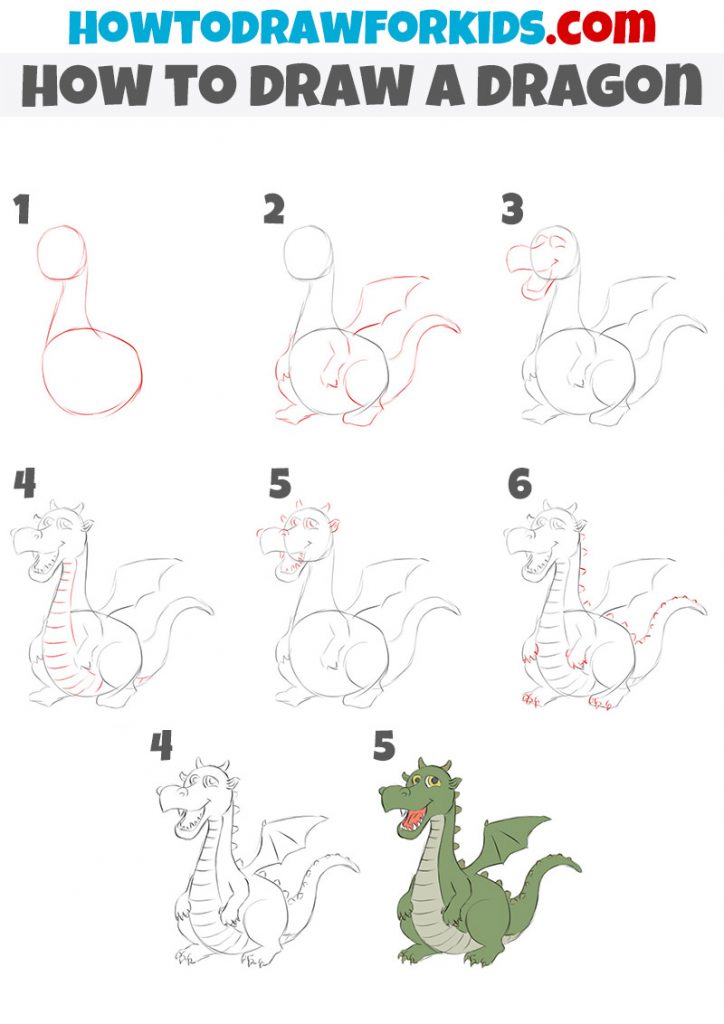 come disegnare un drago