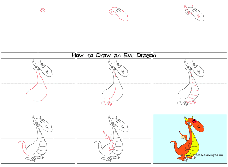 come disegnare un drago