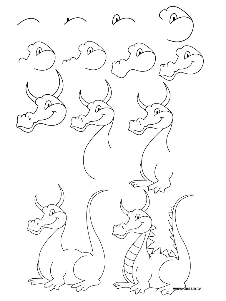 come disegnare un drago