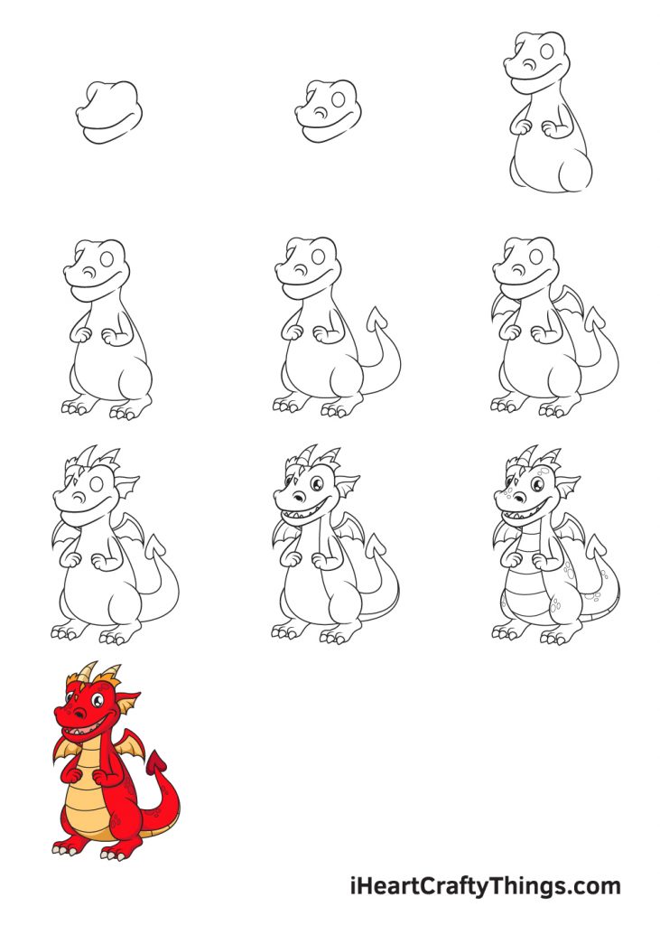 come disegnare un drago
