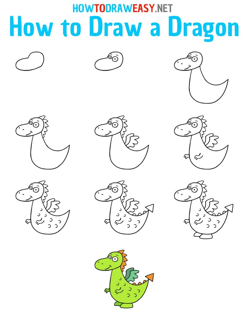 come disegnare un drago
