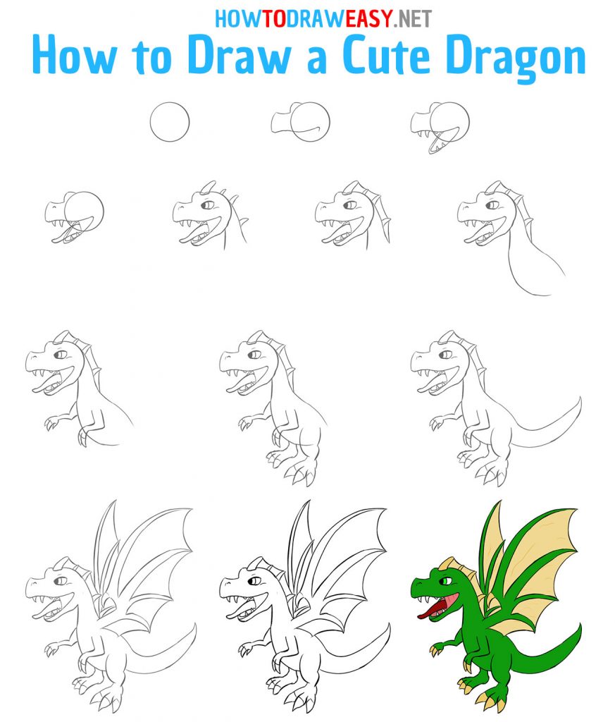come disegnare un drago