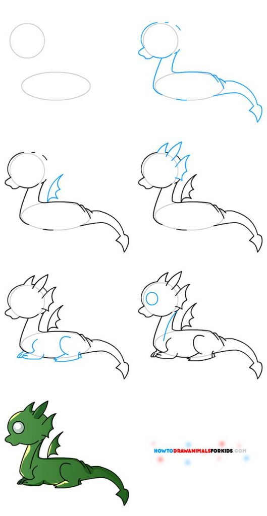 come disegnare un drago