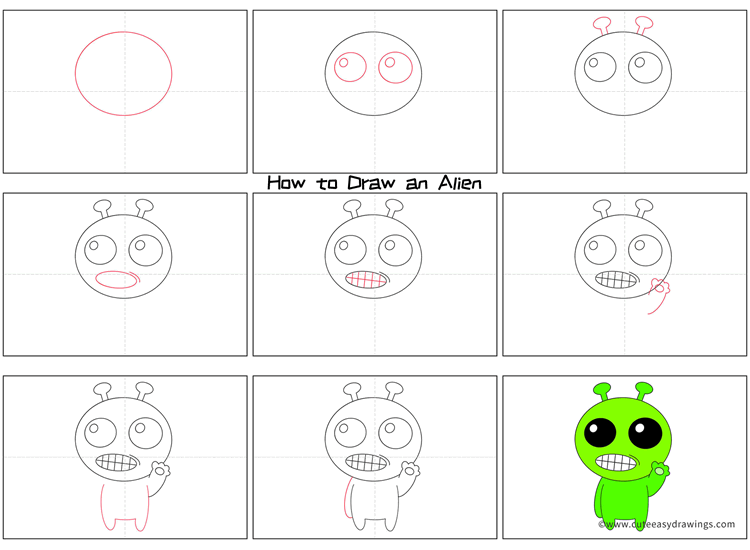 come disegnare un extraterrestre