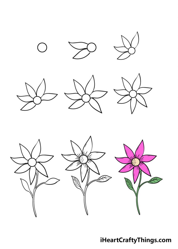 come disegnare un fiore