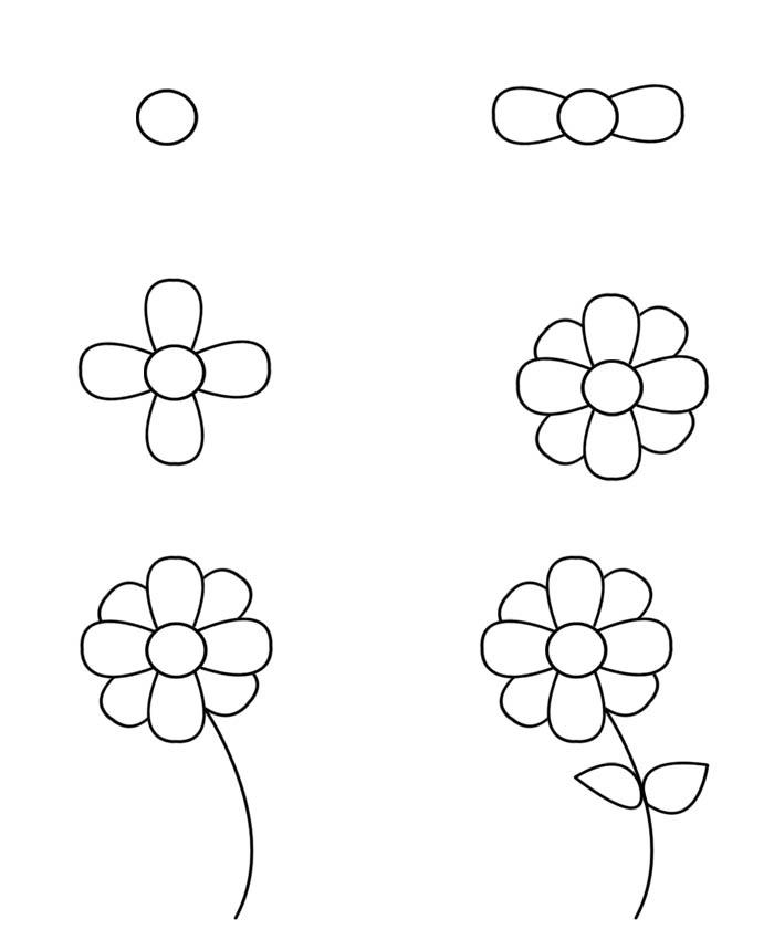 come disegnare un fiore