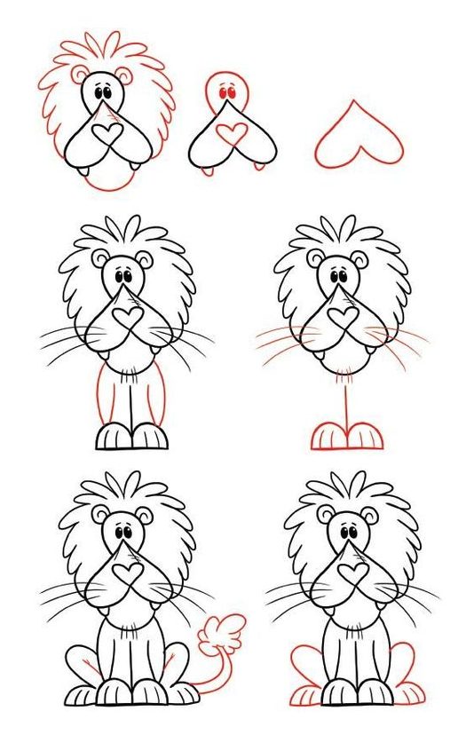 come disegnare un leone