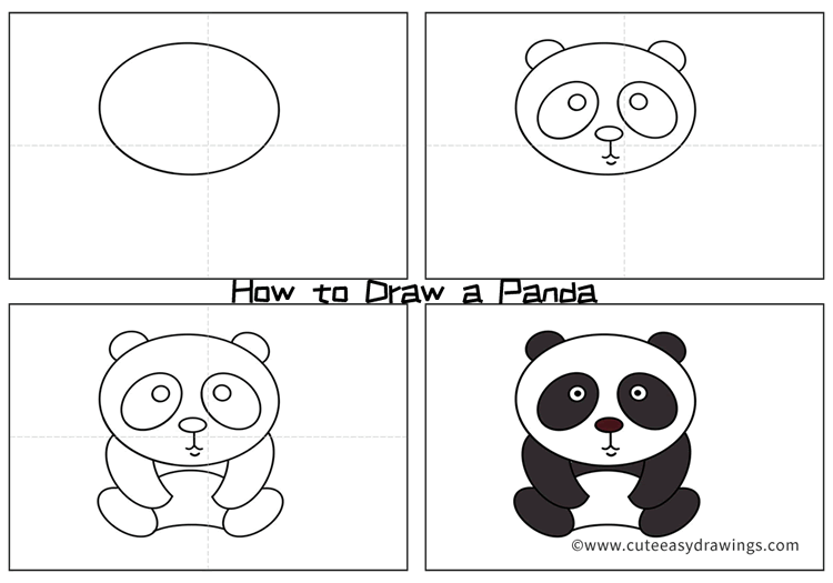 come disegnare un panda