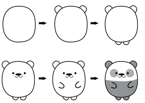come disegnare un panda