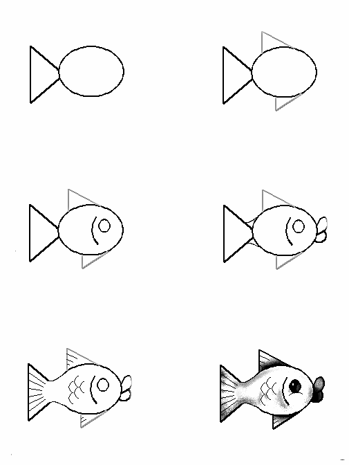 come disegnare un pesce