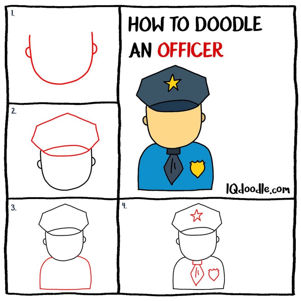 come disegnare un poliziotto