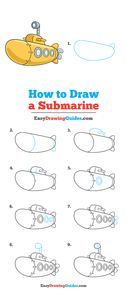 come disegnare un sottomarino