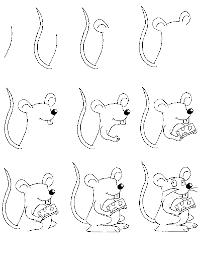 come disegnare un topo
