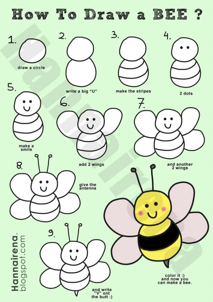 come disegnare un'ape