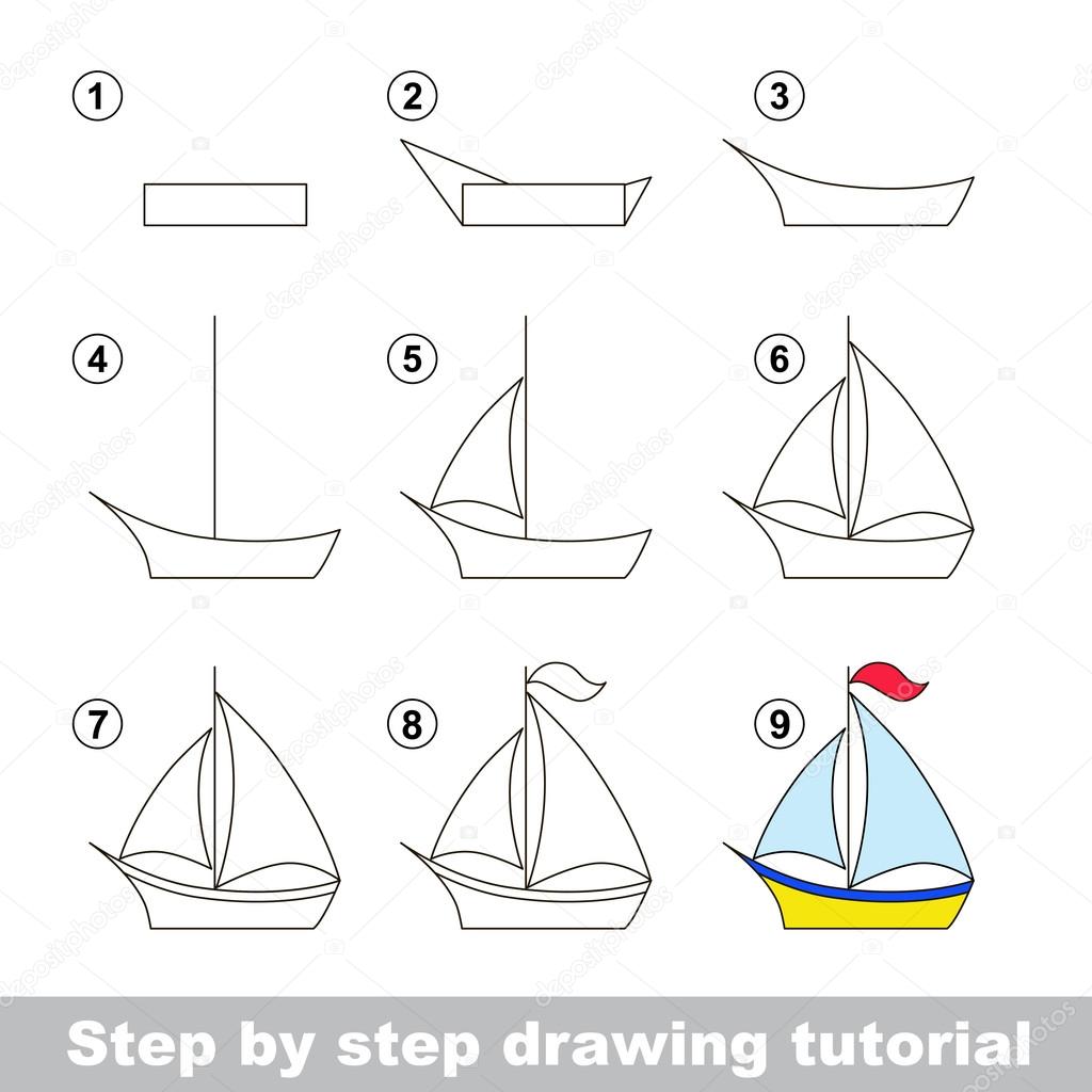 come disegnare una barca a vela