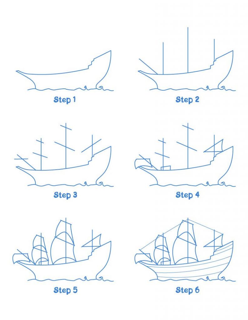 come disegnare una barca a vela