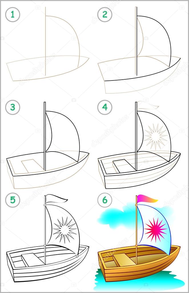 come disegnare una barca a vela