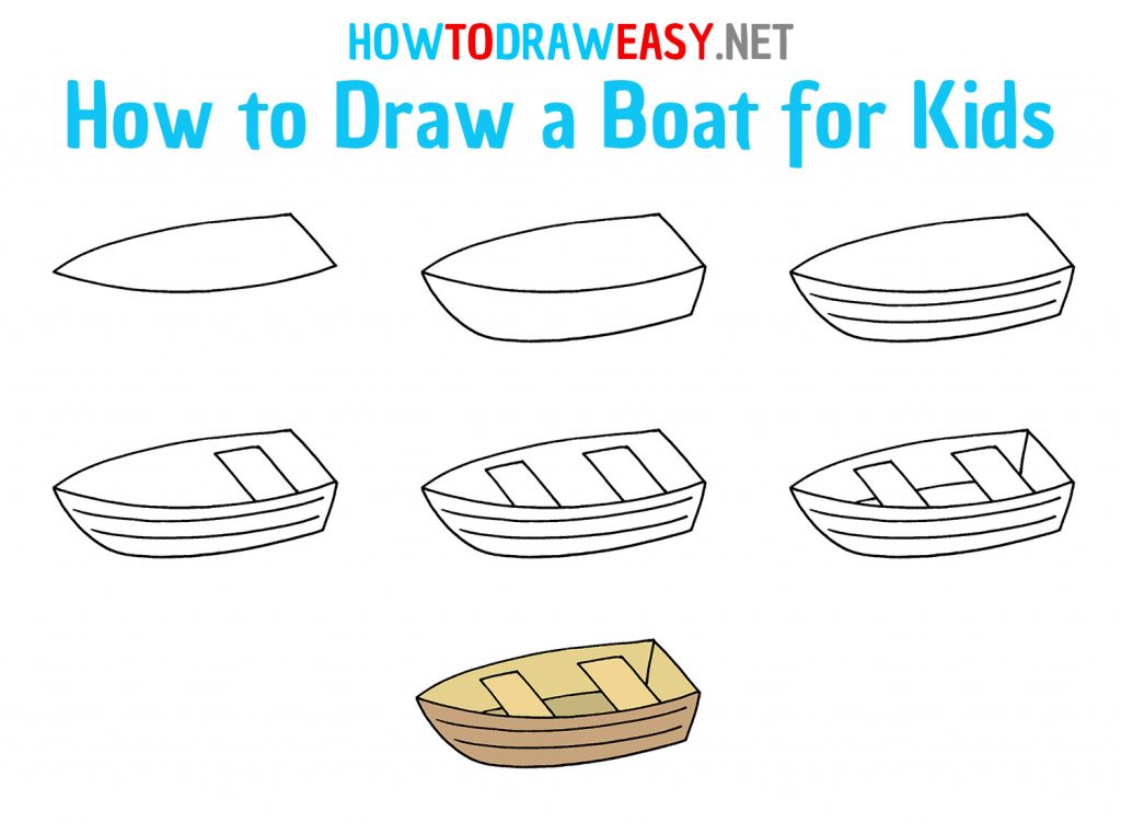 come disegnare una barca a remi