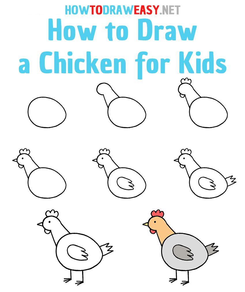 come disegnare una gallina