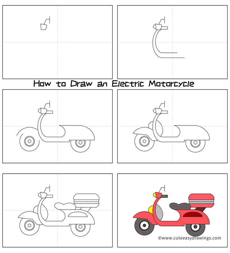come disegnare uno scooter