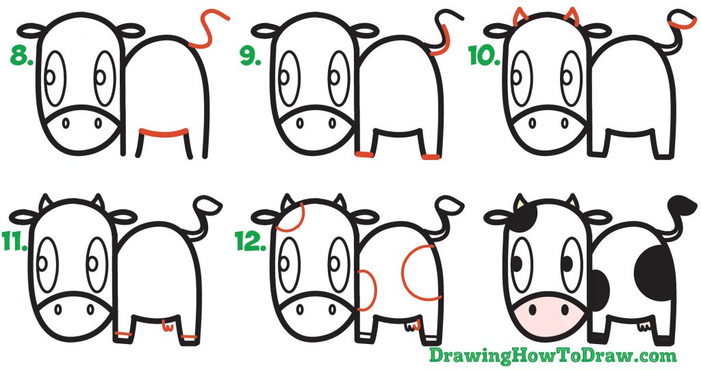 come disegnare una mucca