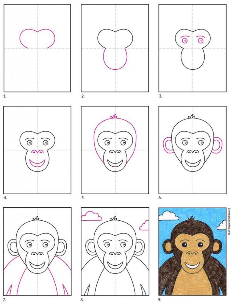 come disegnare una scimmia