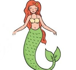 come disegnare una sirena