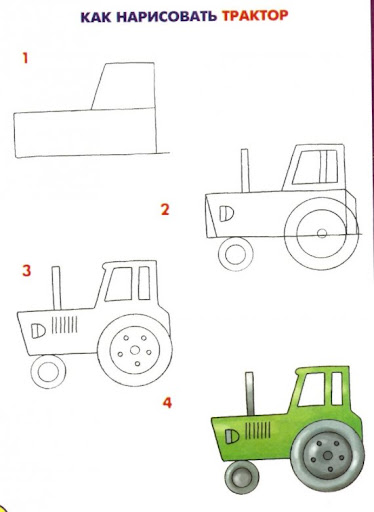come disegnare un trattore