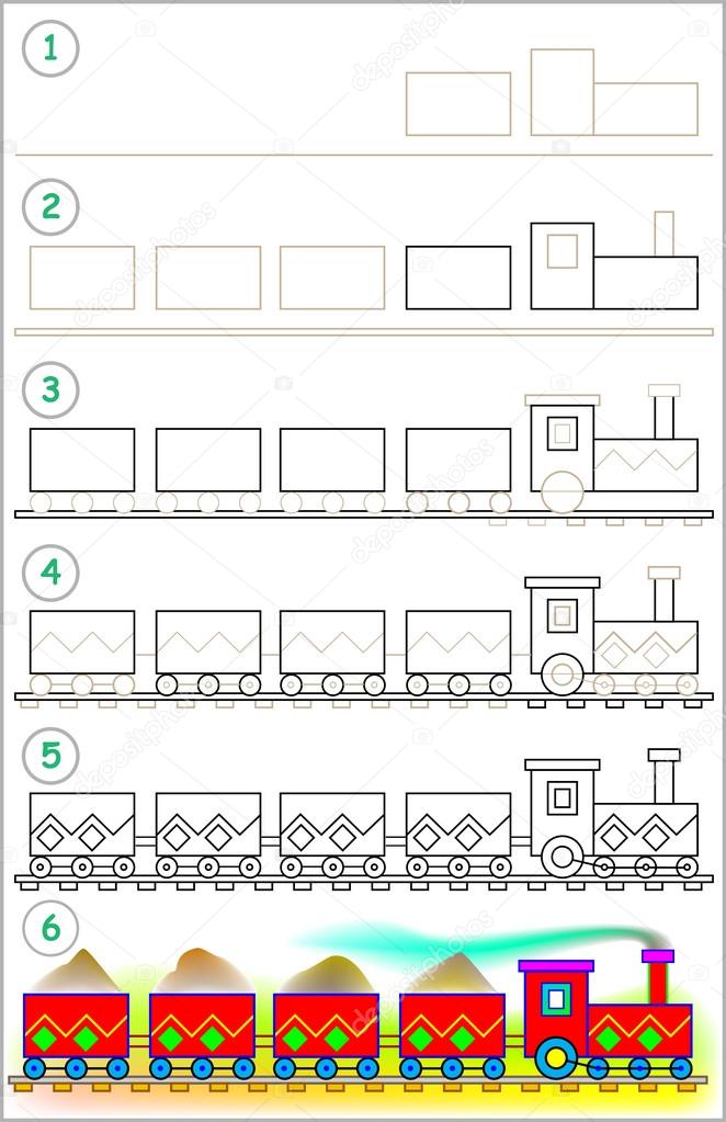 come disegnare una treno