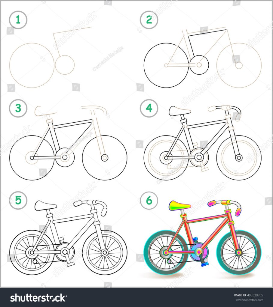 come disegnare una bicicletta