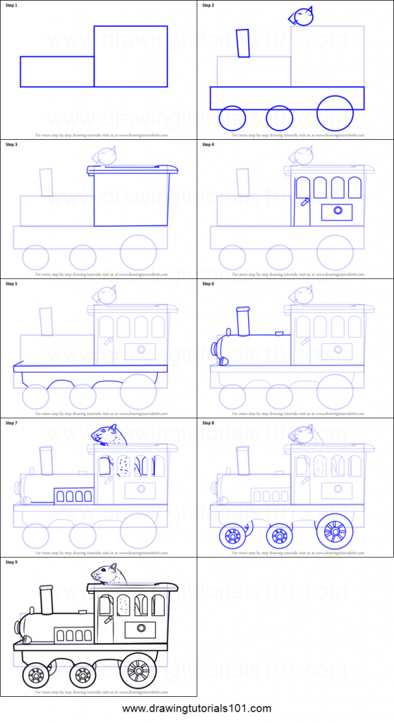 come disegnare una treno
