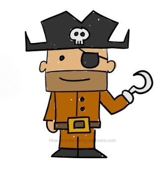 come disegnare un pirata