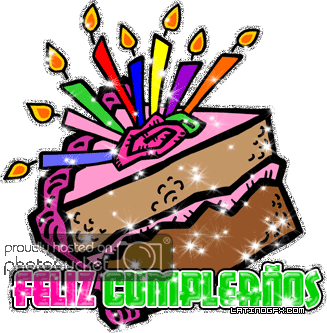 GIF de Feliz Cumpleaños torta y velas