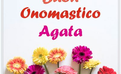 immagini cartoline buon onomastico Agata